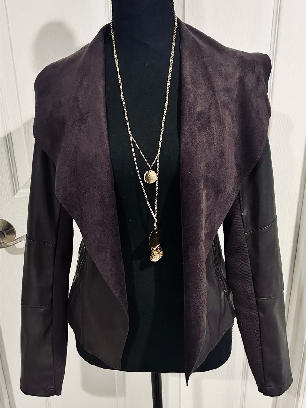 Gorgeous Faux Leather Jacket By Bar III